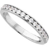 14k White Gold 1/3 CTW Diamond Band for 4.5mm Engagement , Size 7