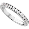 14k White Gold 1/3 CTW Diamond Band for 5.2 & 5.8mm Round Engagement Ring, Size 7
