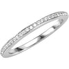 1/8 CTW Diamond Wedding Band for Matching Engagement Ring in 14k White Gold (Size 6 )