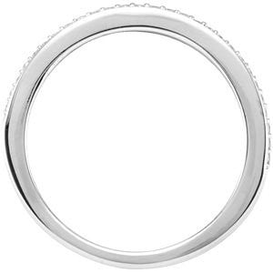 14k White Gold 1/8 CTW Diamond Matching Band, Size 7