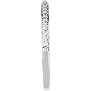 Platinum 1/8 CTW Diamond Band, Size 7