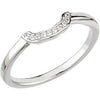 0.05 CTW Wedding Band Ring in 14k White Gold (Size 6 )