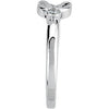 14k White Gold Diamond Knot Ring, Size 7