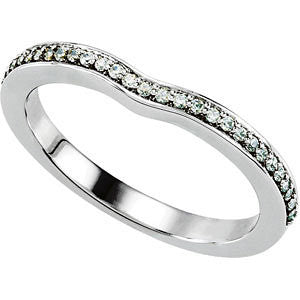 Platinum 1/6 CTW Diamond Band, Size 7