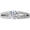 Continuum Sterling Silver Cubic Zirconia & 1/4 CTW Diamond Engagement Ring , Size 7