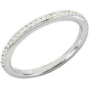 Platinum 1/6 CTW Diamond Band, Size 7
