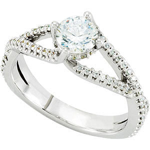 Platinum 1/6 CTW Diamond Band, Size 7