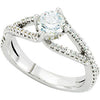 Platinum 1/6 CTW Diamond Band, Size 7