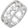 1 1/2 CTW Diamond Anniversary Band in 14K White Gold (Size 6)