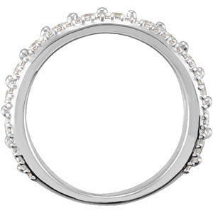 14k White Gold Anniversary Band, Size 7