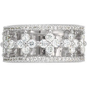 14k White Gold Anniversary Band, Size 7