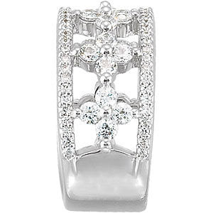14k White Gold Anniversary Band, Size 7