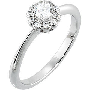 14k Yellow Gold 1/2 CTW Diamond Engagement Ring	, Size 7