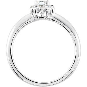 14k Yellow Gold 1/2 CTW Diamond Engagement Ring	, Size 7