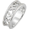 3/8 CTW Diamond Anniversary Band in 14K White Gold (Size 6)