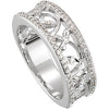 14k White Gold 1/3 CTW Diamond Anniversary Band, Size 7
