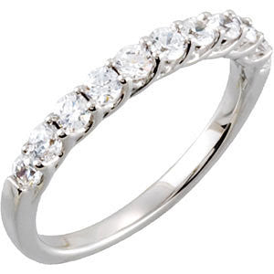 Platinum 3/4 CTW Diamond Band, Size 7