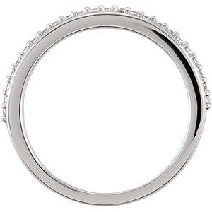 14k White Gold 1/4 CTW Diamond Band, Size 7