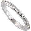 14k White Gold 1/4 CTW Diamond Band, Size 7