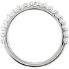14k White Gold 1/2 CTW Diamond Band, Size 7