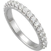14k White Gold 1/2 CTW Diamond Band, Size 7