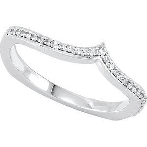14k White Gold .08 CTW Diamond Band, Size 7