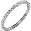 1/4 CTW Wedding Band Ring in 14k White Gold (Size 6 )