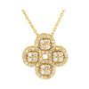 14k Yellow Gold 1/2 ctw. Diamond Clover Necklace