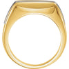 14K Yellow & White Two-Tone Men's Ring, Size 11