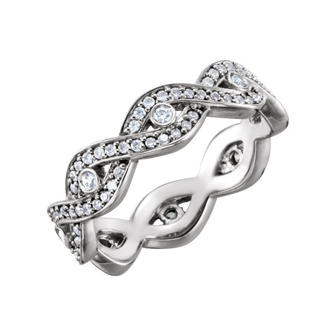 Platinum 5/8 CTW Diamond Eternity Band, Size 7