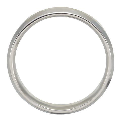 14K Yellow & White 6mm Comfort-Fit Beveled Edge Band Size 8