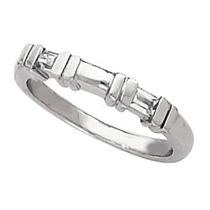Platinum 1/6 CTW Diamond Band , Size 6