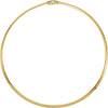 14K Yellow & White 4mm Two-Tone Reversible Omega 18" Chain