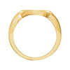 14k Yellow Gold Band for 7.4mm Engagement Ring, Size 6