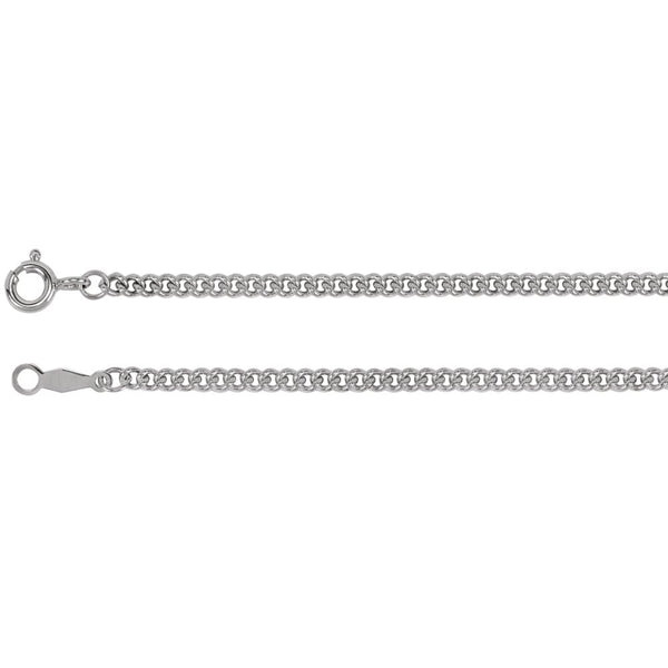 Sterling Silver 2.25mm Solid Curb Link 24