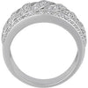 14k White Gold 1/2 CTW Diamond Band, Size 6