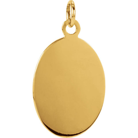14k Yellow Gold 15x11mm St. Joseph Oval Medal