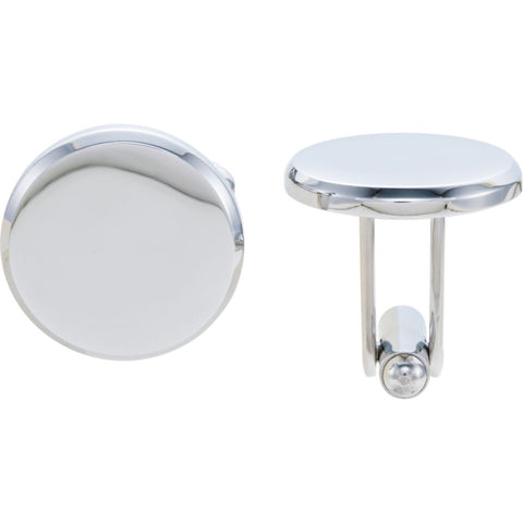 Stainless Steel Round Cuff Links