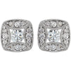 14k White Gold 1/3 CTW Diamond Earrings