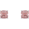 Sterling Silver Pink Passion Topaz Earrings