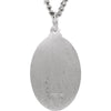 Sterling Silver 23.75x16.25mm Oval St. Jude Thaddeus 24" Necklace