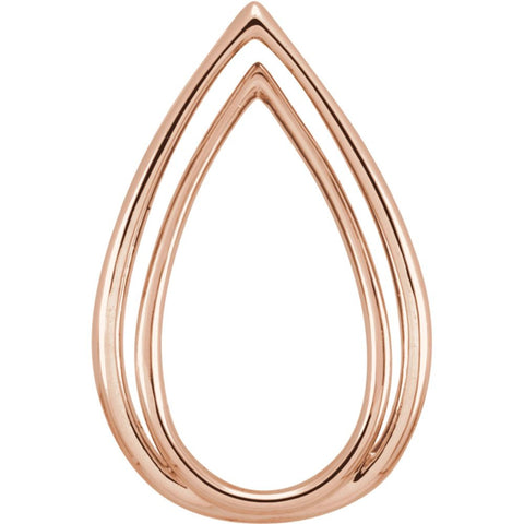 14k Rose Gold Freeform Pendant