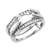 14K White Gold 1/2 CTW Diamond Ring Guard (Size 6)