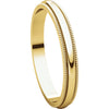 14k Yellow Gold 2.5mm Milgrain Band, Size 11