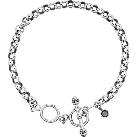 5mm Sterling Silver Charm Bracelet