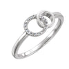 14k White Gold 0.06 ctw. Diamond Ring, Size 7