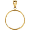 Tab Back Frame Pendant For U.S. $5.00 Coin in 14K Yellow Gold