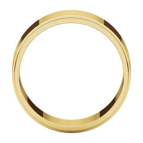 14k Yellow Gold 8mm Flat Edge Band, Size 10