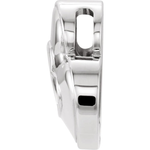 Continuum Sterling Silver 14x14mm Heart Pendant Slide