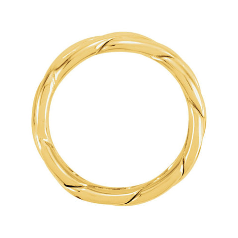 14k Yellow Gold 6.5mm Hand Woven Band Size 11